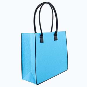 High Quality Felt Bag Tote Bag with PU Leather Handle