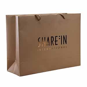 Hot Stamping Logo Paper Bag with Handles